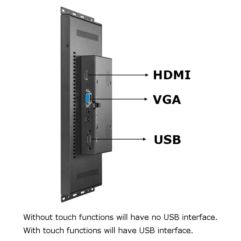1000Nits Sunlight Readable 11.6 Inch HD 1920x1080 Industrial Grade Touch Screen Monitor With VGA HDMI USB Interface - Image 4