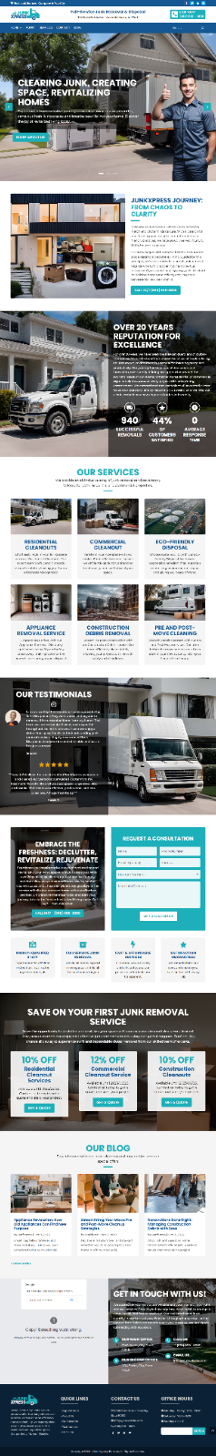 Alternative view of JUNK REMOVAL Website