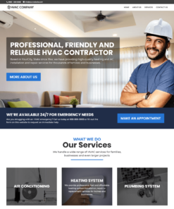 HVAC Contractor - Professionally Designed Local Business Website + Domain