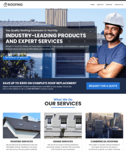 Roofing Contractor - Professionally Designed Local Business Website + Domain