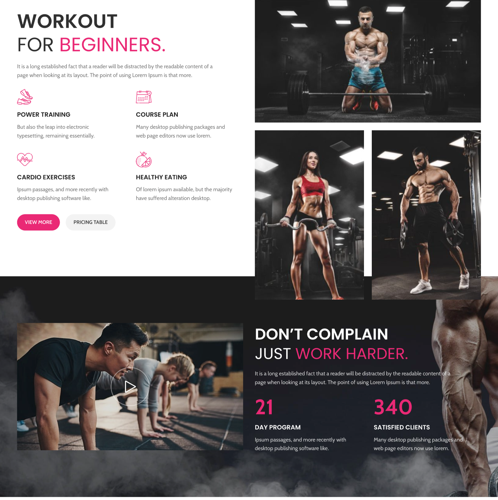 Fitness & Workout Training Website - Image 3