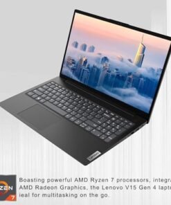 Alternative view of Lenovo V-Series V15 Business Laptop, 15.6" FHD Display, AMD Ryzen 7 7730U, 40GB RAM, 1TB SSD, Numeric Keypad, HDMI, RJ45, Webcam, Wi-Fi, Windows 11 Pro, Black
