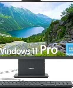 Lenovo ThinkCentre All-in-One Desktop Computer, 24" FHD IPS Display, 5-core Intel U300 Processor, 16GB DDR5, 256GB SSD, Wi-Fi 6, USB-C, HDMI in&Out, Wired KB&Mouse, Windows 11 Pro