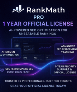Rank Math Pro License 1 Year With AI Content + 2500 Credits a month