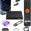 v-SeeBox V-3 Plus Satellite-Receivers Multi-Accessory Bundle with Mini Backlit Keyboard, 8K-Compatible Cable