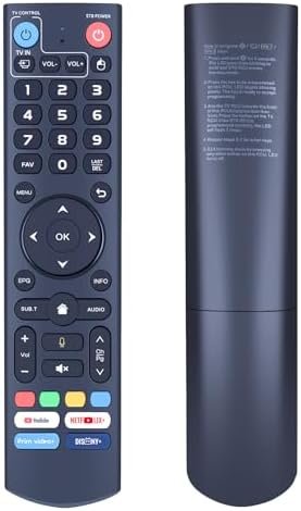 Replacement Voice V5 Pro Remote Control for vSeeBox V3 Pro, V3 Plus, V5 Pro, for vSee Box V1 Pro/V1 Max/V2 Pro Without Voice Function