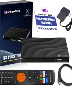 2025 vSeeBox V3 Plus with Voice Control 4GB RAM 64GB Storage Easy to Setup - Color : vsee-v3plus