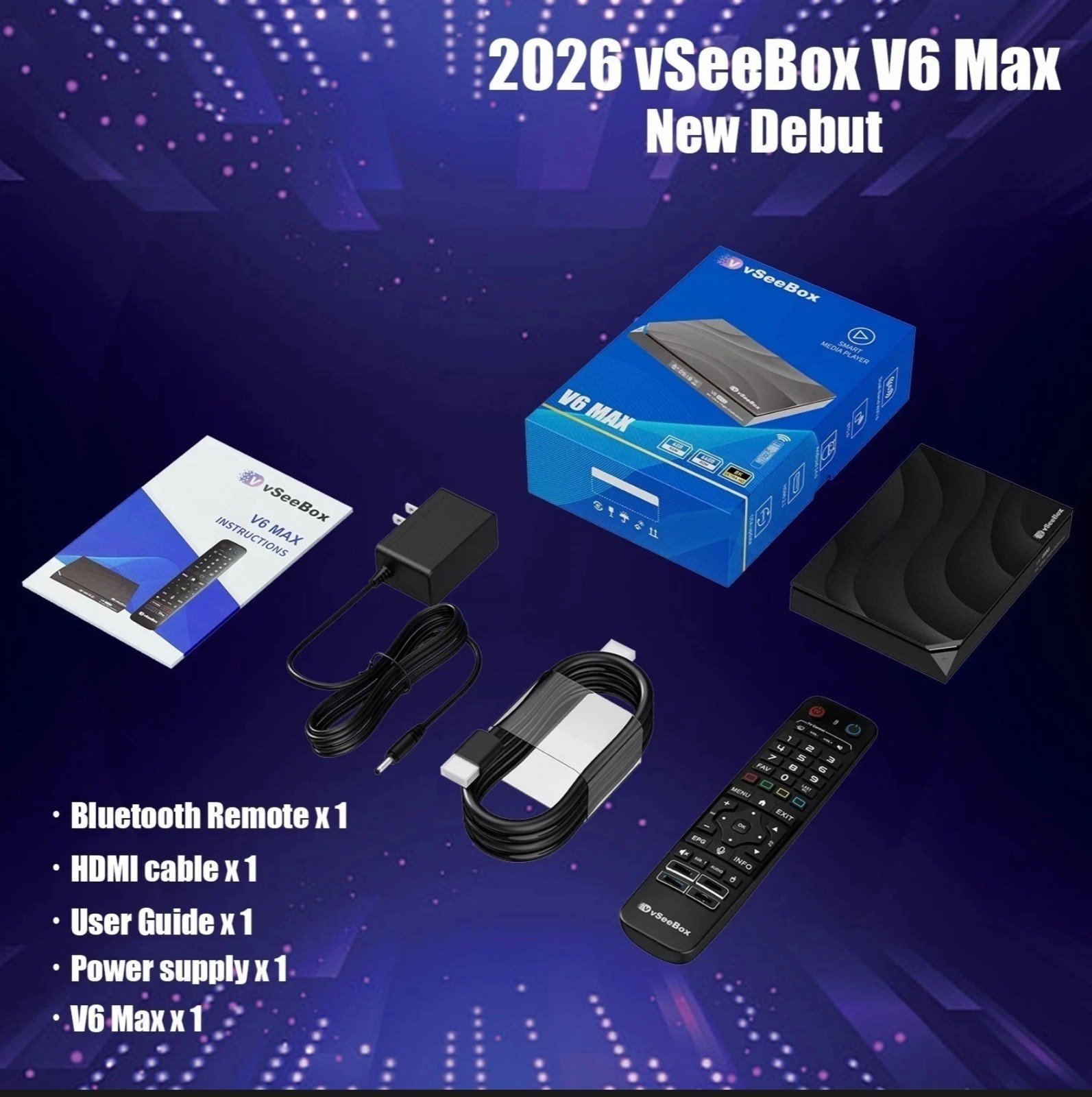 VSEEBOX V6 MAX Streaming Box Android 14 8K HDR | 4GB+64GB | WiFi 6 - Image 5