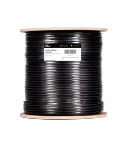 Alternative view of TRUE CABLE Cat6 Outdoor Bulk Ethernet Cable, Shielded F/UTP, 500ft, Black, UV Resistant, OSP Jacket, 23AWG Solid Bare Copper, 550MHz, PoE++ (4PPoE)