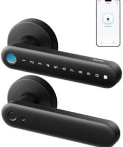 eufy Security Smart Lock FamiLock C32, Fingerprint Keyless Door Lock with Handle,Interior Doors, Built-in Wi-Fi (2.4 GHz Only), App Control, Auto Lock, 4 AA Batteries, Alexa/Google,Rekey Not Supported : Electronics
