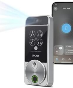 Lockly Visage Zeno Series Smart Lock, Facial Recognition & Fingerprint Keyless Entry Door Lock, Built-in Wi-Fi Deadbolt with Apple Home Key, PIN Genie Keypad, App Remote Control, Easy Installation -