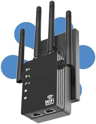 WiFi Extender Signal Booster 1200Mbps, Long Range Extender for Home and Outdoor, 12880 Sq.Ft Range, 105-Device Compatibility, Easy Setup, WiFi Extender : Everything Else