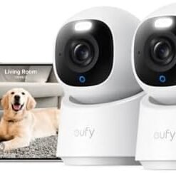 eufy Security 4K Indoor Camera E30 -No Subscription,360° Pan Tilt,AI Auto Tracking,Color Night Vision,Pet/Baby/Nanny Camera with Two-Way Audio,AI Human/Pet Detection,Works with HomeKit((2-Pack) : Electronics