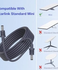 Alternative view of Cable for Starlink Mini, Starlink Mini DC to DC Power Cable for Accessories Replacement Cord Power Outdoor Waterproof (6.6FT/2M) : Tools & Home Improvement
