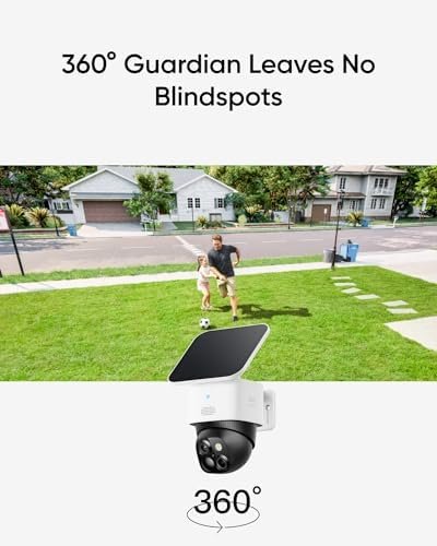 eufy Security SoloCam S340, Solar Security Cameras Wireless Outdoor, Cameras for Home Security, 360° Pan & Tilt Surveillance, No Blind Spots, 2.4 GHz Wi-Fi, No Monthly Fee, HomeBase S380 Compatible : Electronics - Image 4