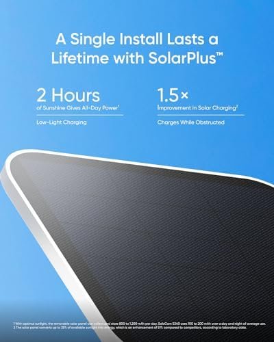 eufy Security SoloCam S340, Solar Security Cameras Wireless Outdoor, Cameras for Home Security, 360° Pan & Tilt Surveillance, No Blind Spots, 2.4 GHz Wi-Fi, No Monthly Fee, HomeBase S380 Compatible : Electronics - Image 3