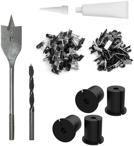 Starlink cable routing kit,starlink ethernet adapter,4pcs star link wall bushing grommets accessories for cable wall pass through with 1" spade drill bit 40pcs wall wire clips : Electronics