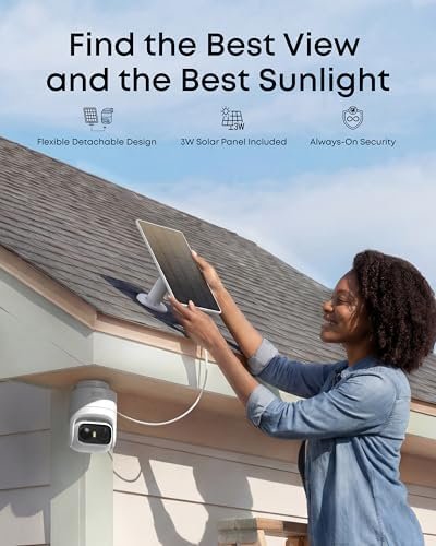 eufy Security eufyCam C37, Security Cameras Wireless Outdoor, 360° Pan & Tilt AI Tracking, 2K Solar Camera, Human/Pet/Vehicle Detection, Flexible Solar Panel, Color Night Vision, No Monthly Fee : Electronics - Image 4