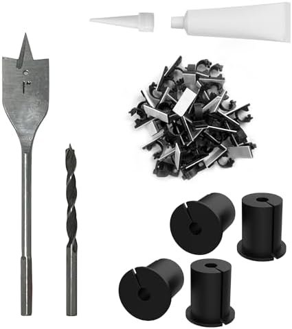 Starlink cable routing kit,starlink ethernet adapter,4pcs star link wall bushing grommets accessories for cable wall pass through with 1" spade drill bit 40pcs wall wire clips : Electronics - Image 8