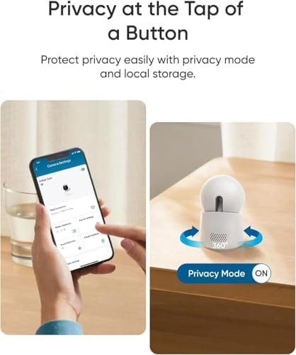 eufy Security 4K Indoor Camera E30 -No Subscription,360° Pan Tilt,AI Auto Tracking,Color Night Vision,Pet/Baby/Nanny Camera with Two-Way Audio,AI Human/Pet Detection,Works with HomeKit((2-Pack) : Electronics - Image 6