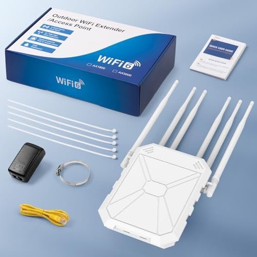 AX1800 Outdoor WiFi 6 Extender, High Power Outdoor WiFi Extender Signal Booster, Long Range Outdoor WiFi Access Point, IP67 Weatherproof, PoE Power Supply, for Starlink, Cameras, Patio, Camping,RV : Electronics - Image 8