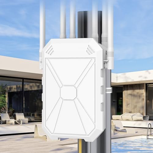 AX1800 Outdoor WiFi 6 Extender, High Power Outdoor WiFi Extender Signal Booster, Long Range Outdoor WiFi Access Point, IP67 Weatherproof, PoE Power Supply, for Starlink, Cameras, Patio, Camping,RV : Electronics