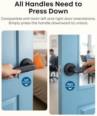 eufy Security Smart Lock FamiLock C32, Fingerprint Keyless Door Lock with Handle,Interior Doors, Built-in Wi-Fi (2.4 GHz Only), App Control, Auto Lock, 4 AA Batteries, Alexa/Google,Rekey Not Supported : Electronics - Image 9