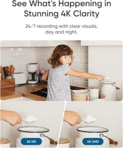 Alternative view of eufy Security 4K Indoor Camera E30 -No Subscription,360° Pan Tilt,AI Auto Tracking,Color Night Vision,Pet/Baby/Nanny Camera with Two-Way Audio,AI Human/Pet Detection,Works with HomeKit((2-Pack) : Electronics