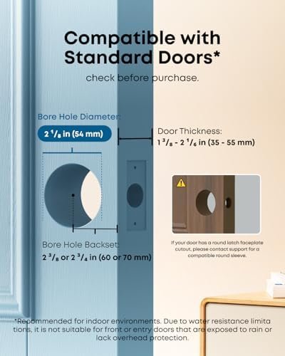 eufy Security Smart Lock FamiLock C32, Fingerprint Keyless Door Lock with Handle,Interior Doors, Built-in Wi-Fi (2.4 GHz Only), App Control, Auto Lock, 4 AA Batteries, Alexa/Google,Rekey Not Supported : Electronics - Image 6