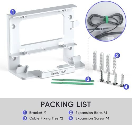 for Starlink Gen 3 Router Mount, All in One Starlink Wall Mount for Standard V3 Mesh Router and Star Link Gen 3 Power Supply Mounting Kit, Space Saving Star Link Mini Accessories : Electronics - Image 7