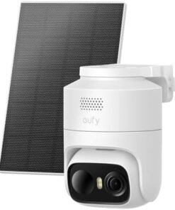 eufy Security eufyCam C37, Security Cameras Wireless Outdoor, 360° Pan & Tilt AI Tracking, 2K Solar Camera, Human/Pet/Vehicle Detection, Flexible Solar Panel, Color Night Vision, No Monthly Fee : Electronics
