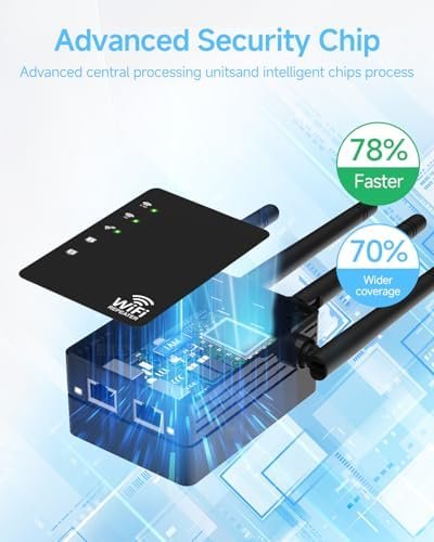 WiFi Extender Signal Booster 1200Mbps, Long Range Extender for Home and Outdoor, 12880 Sq.Ft Range, 105-Device Compatibility, Easy Setup, WiFi Extender : Everything Else - Image 4