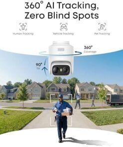 Alternative view of eufy Security eufyCam C37, Security Cameras Wireless Outdoor, 360° Pan & Tilt AI Tracking, 2K Solar Camera, Human/Pet/Vehicle Detection, Flexible Solar Panel, Color Night Vision, No Monthly Fee : Electronics