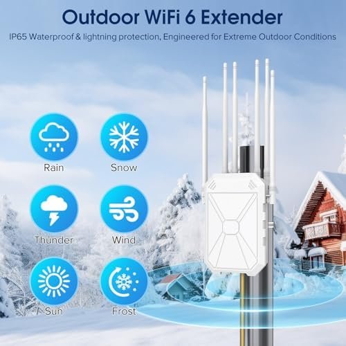 AX1800 Outdoor WiFi 6 Extender, High Power Outdoor WiFi Extender Signal Booster, Long Range Outdoor WiFi Access Point, IP67 Weatherproof, PoE Power Supply, for Starlink, Cameras, Patio, Camping,RV : Electronics - Image 2