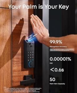 Alternative view of eufy Security Smart Lock FamiLock S3 with Palm Vein Recognition, Keyless Entry Door Lock for Front Door, Wi-Fi Keypad Deadbolt+ 2K HDR Doorbell Camera, 16 GB Built‑in Storage, BHMA 1, No Monthly Fee -