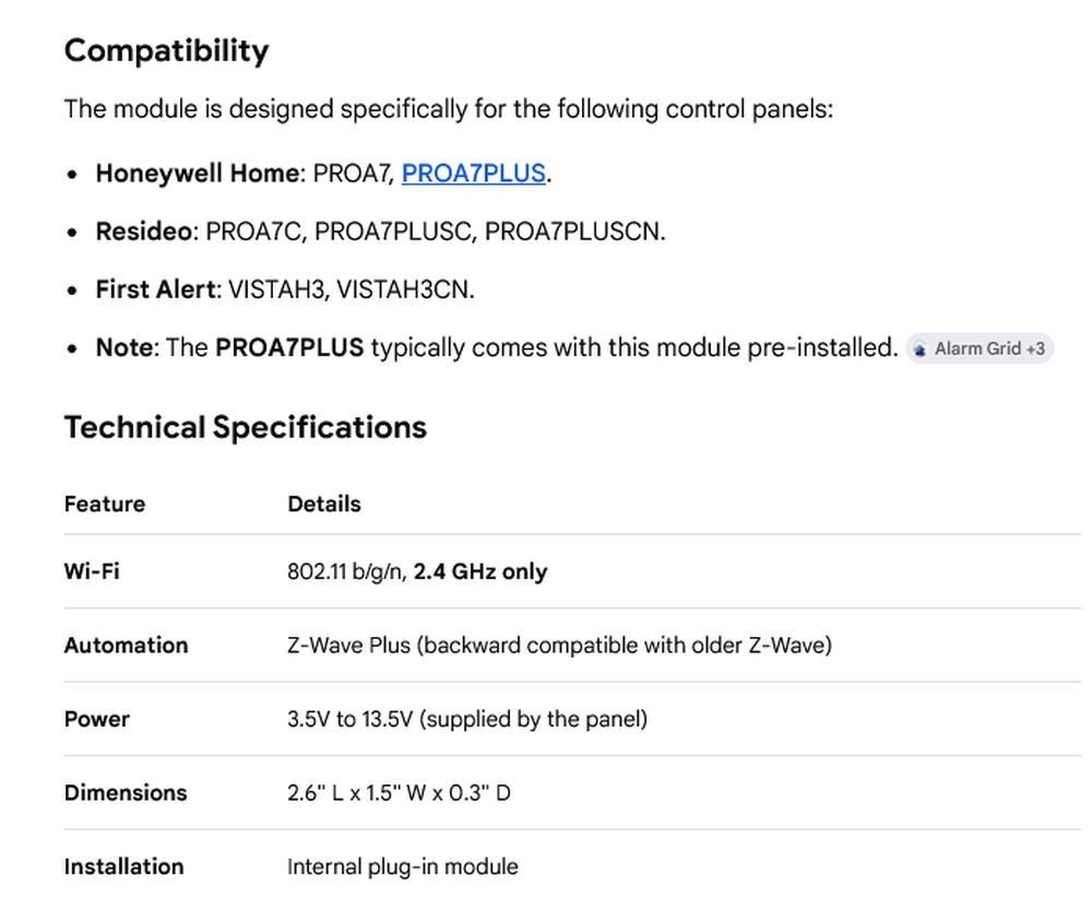 1 NEW HONEYWELL PROWIFIZW PROSERIES WIFI Z-WAVE MODULE - Image 4